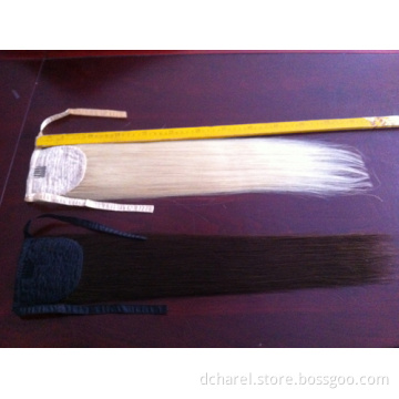 2014-2015 New Design Hot Sale Drawstring Wrap Around Clip on Remy Hair Ponytial